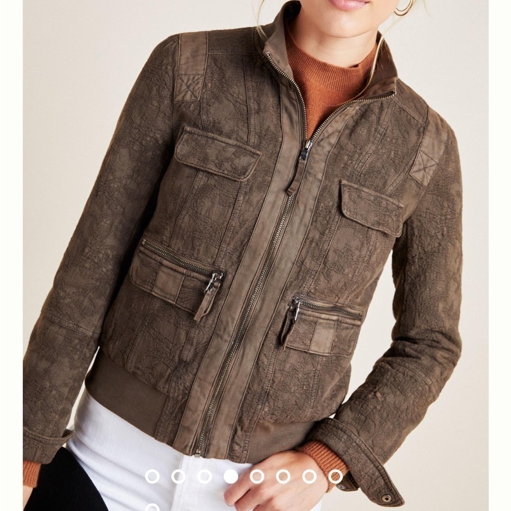 Anthropologie Marrakech Colby Jacquard Bomber Jacket size S - Picture 3 of 11